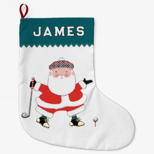 Golf Holiday Large Christmas Stocking