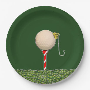 Golf Holiday Party Paper Plate