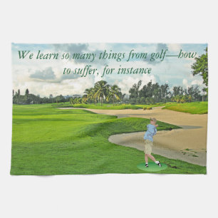 Golf—how to suffer kitchen towel