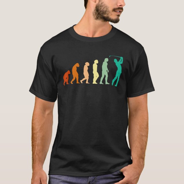 Golf Human Evolution Golfers Golf Players Golfing T-Shirt (Front)