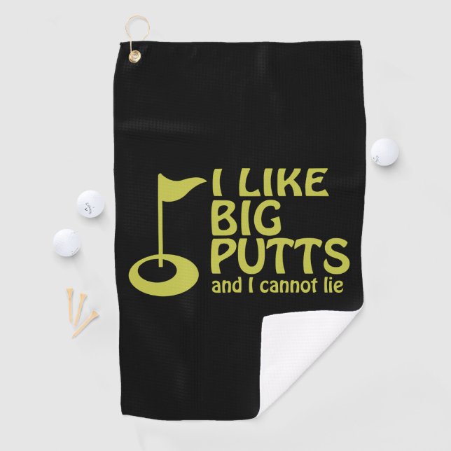 Golf Humour I like Big Putts Golf Towel (InSitu)