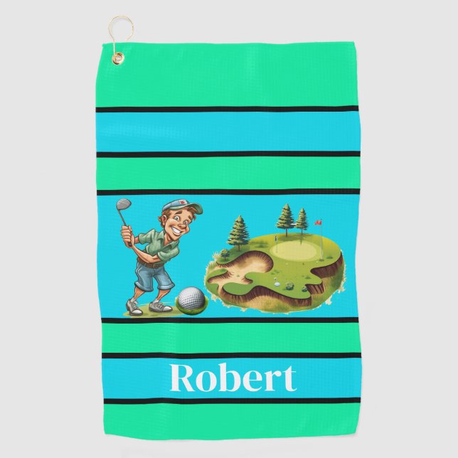 Golf Humour In Design Golf Towel (Front)