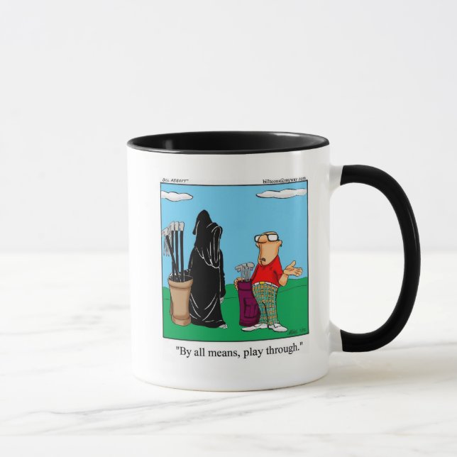 Golf Humour Ringer Coffee  Mug (Right)