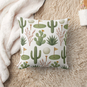 Golf in Arizona Throw Pillow