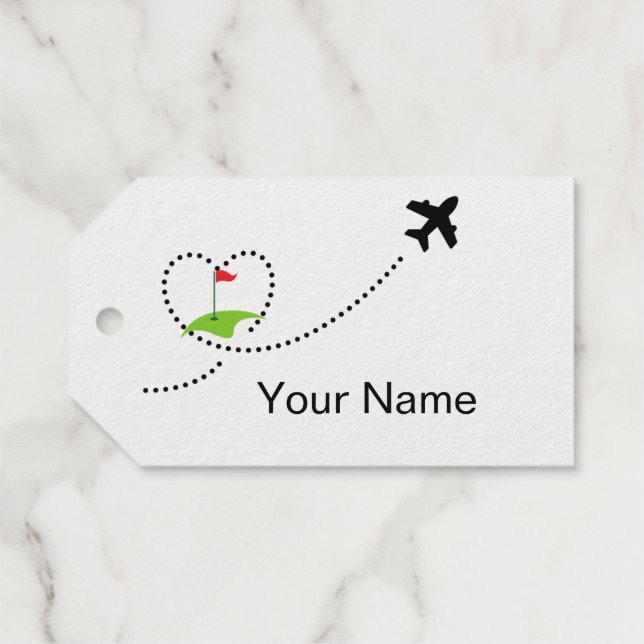 Golf Infusion Designed Traveller Gift Tags (Back (Horizontal))