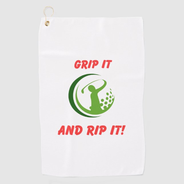 Golf Infusion "Grip It And Rip It!" Golf Bag |  Towel (Front)