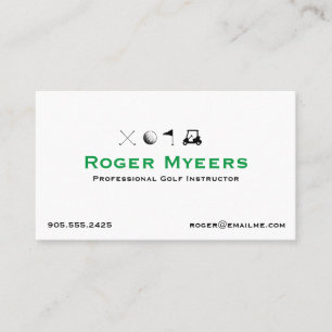 Golf Instructeur Carte de visite Golf Course