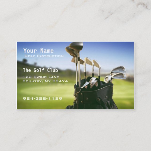 Golf Instruction Business Card (Front)
