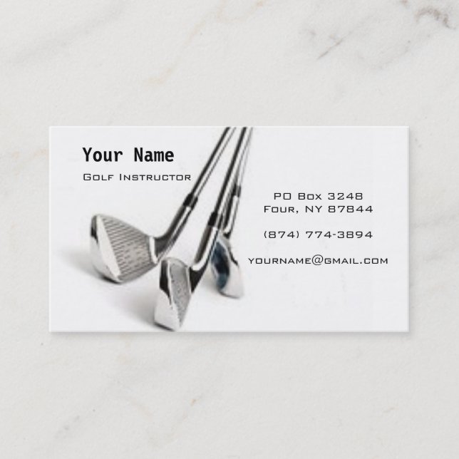 Golf Instruction Business Card (Front)