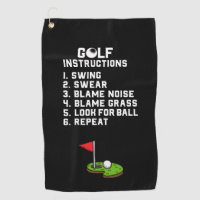 Golf Instruction Swing Swear at flag hole on green