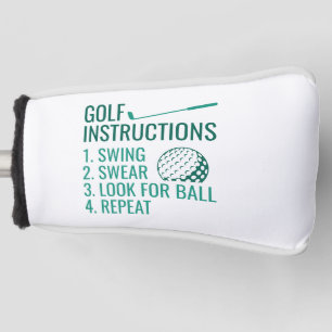 Golf Instructions Head Cover