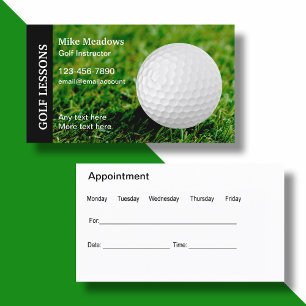 Golf Instructor Appointment Business Cards