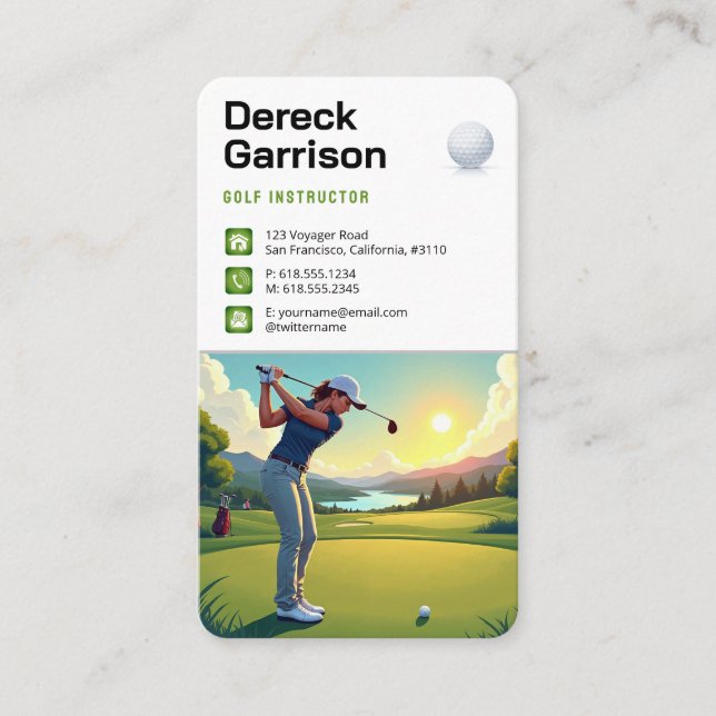 Golf Instructor | Best Sports Business Card (Front)