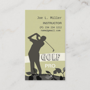 Golf Instructor Coach Teacher Business Card