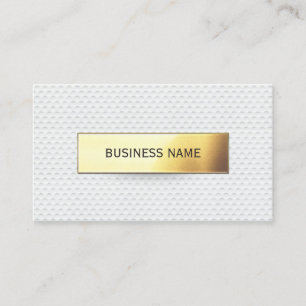 Golf Instructor Gold Label Professional Coach Business Card