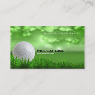 Golf Instructor Golf Ball Business Card