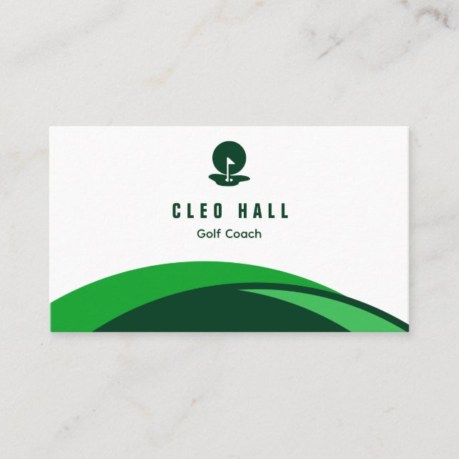 Golf Instructor Golf Coach  Business Card (Front)