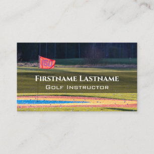 Golf Instructor Hole in One Golf Court Golf Sport Business Card