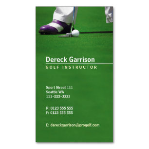 Golf Instructor   Professional Magnetic Business Card
