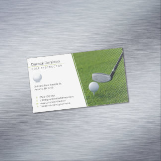 Golf Instructor | Professional Teacher Magnetic Business Card