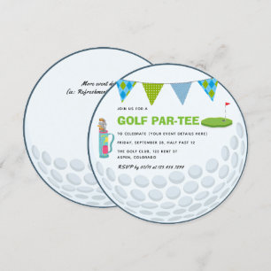 Golf Invitation à la fête à thème