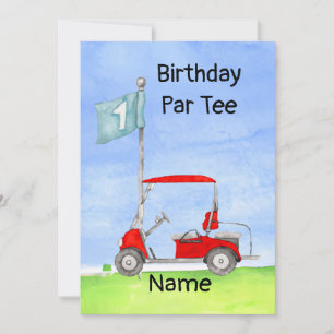 Golf Invitation à la fête de golf 1er anniversaire