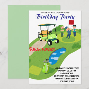 Golf Invitation Anniversaire, Golf Par-Tee Invitat