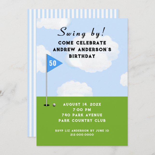 Golf Invitations (Front/Back)