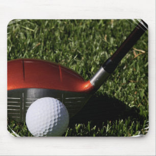 Golf Iron and Ball Mouse Pad