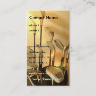 Golf Irons Business Card