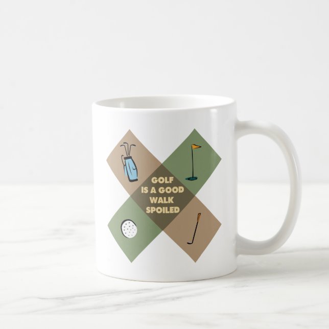 GOLF IS A GOOD WALK SPOILED COFFEE MUG (Right)