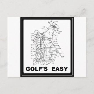 GOLF IS EASY POSTCARD