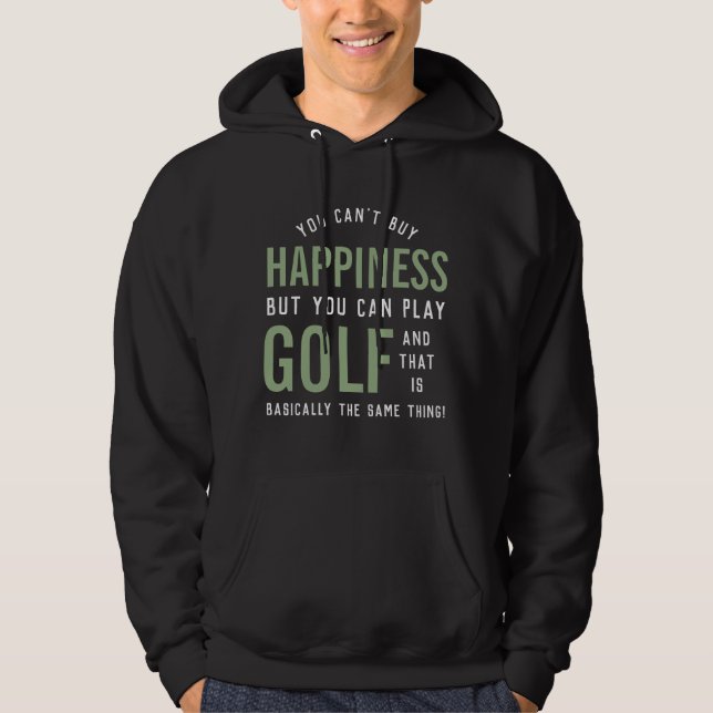 Golf is Happiness Funny Golf Lover Gifts Hoodie (Front)