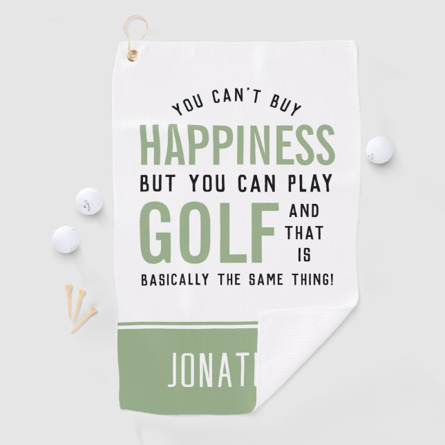 Golf is Happiness Funny Golf Lover Gifts Towel (InSitu)