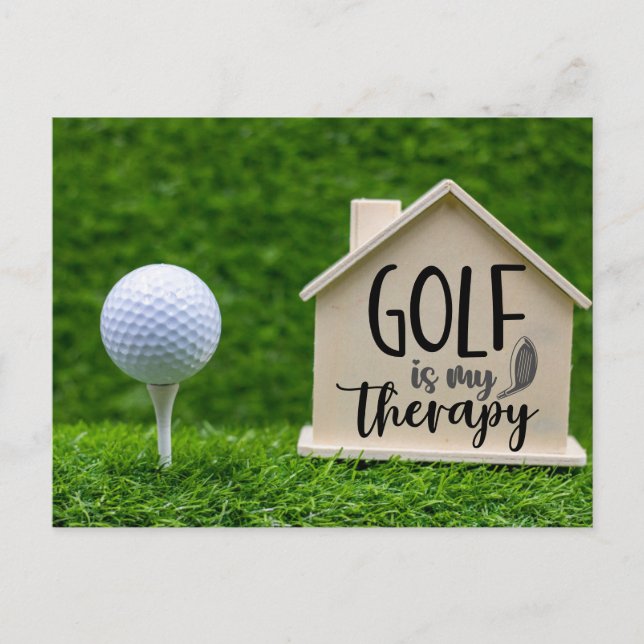 Golf  is my therapy for golfer funny slogan  postcard (Front)