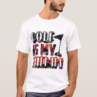 Golf Is My Therapy Funny Typography Sports Sayings