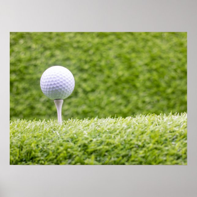 Golf is on green grass background  poster (Front)