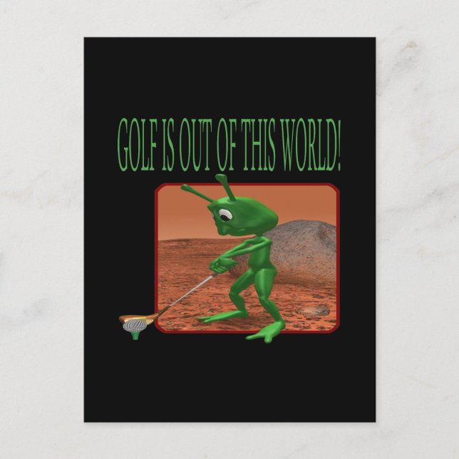 Golf Is Out Of This World Postcard (Front)
