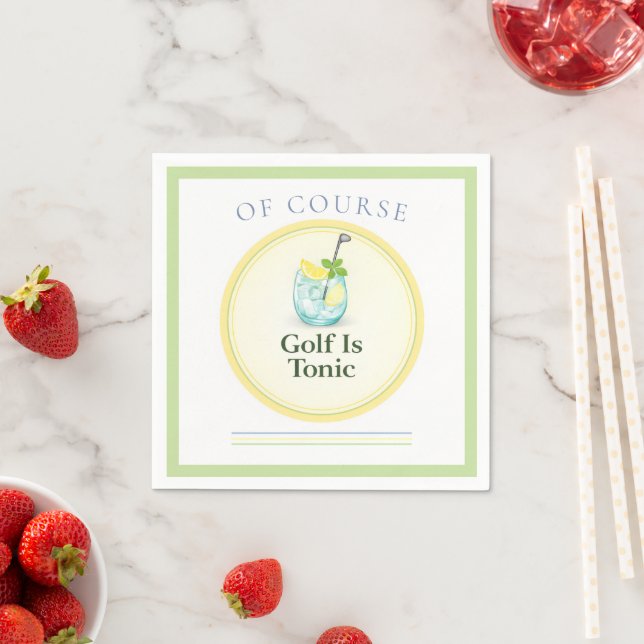 Golf Is Tonic | Golf Paper Napkins (Insitu)
