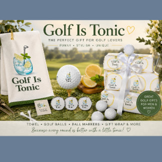 Golf Is Tonic | Papier Cadeau Golf