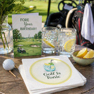 Golf Is Tonic - Serviettes en papier design verre 