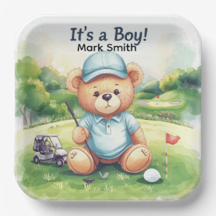 Golf It’s a Boy Baby Shower Paper Plates