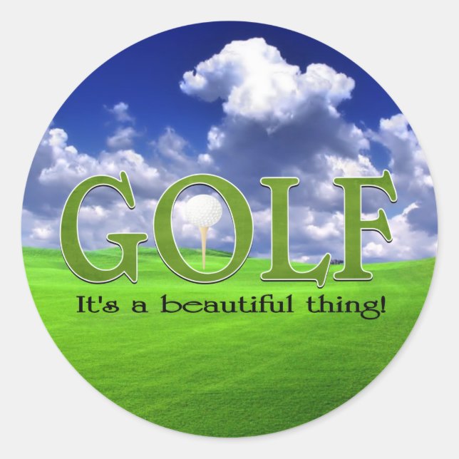 Golf Its a beautiful thing Classic Round Sticker (Front)