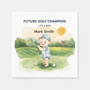 Golf It's Boy for Baby Shower Napkin