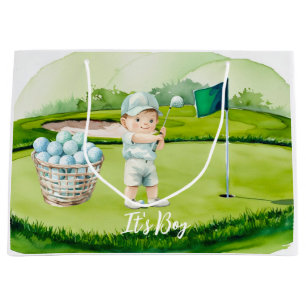 Golf  It's Boy for Baby Shower or Birthday Boy   Large Gift Bag