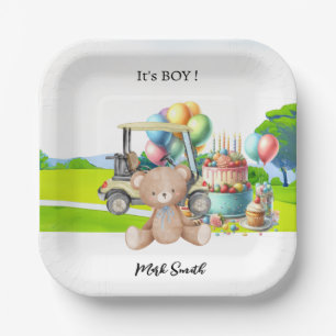 Golf  It's Boy for Baby Shower   Paper Plate