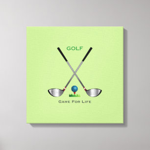 Golf Jeu Art Unique toile étirée Impression