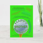 Golf Jokes birthday card for Brother<br><div class="desc">A great fun card for a golfer or a golf occasion. A golf ball on a tee surrounded by golf jokes. A birthday card for a Brother.</div>