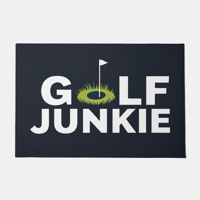 Golf Junkie Cute Cool Doormat (Front)