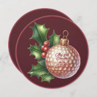 Golf Lady Buddy Christmas Greeting Card